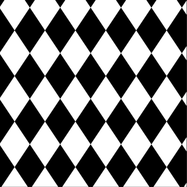 Geometrico Estilo Diamante  Vintage color Negro